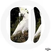 MANIACASE Souris sans fil - Cacatoes - Perroquets Blanc - USB wifi - Compatible Mac et PC - Ergonomique