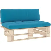 vidaXL Canapé central d'extérieur Palettes Bois de pin imprégné