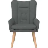 vidaXL fauteuil Gris foncé 63 x 67 x 94 cm Tissu Sherpa