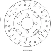 Perftec Kit Brake - Disque Frein Mbk Ø180x66x48 Nbtrou4xø10,5