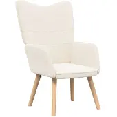 vidaXL fauteuil Crème 62 x 67 x 95,5 cm Tissu Sherpa