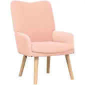 vidaXL Fauteuil relaxant Rose 63 x 67 x 94 cm tissu