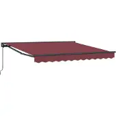 vidaXL Cadre d'auvent rouge bordeaux 300 x 250 cm
