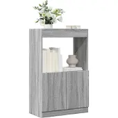 vidaXL Buffet haut sonoma gris 63x33x100 cm bois d'ingénierie