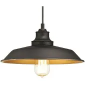 WESTINGHOUSE Suspension , Iron Hill, dimmable, Noir, Salon / séjour, Métal, Vintage / rétro