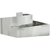 vidaXL Cache-pot de jardin Argent 80 x 80 x 50 cm Acier galvanisé
