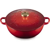 Le Creuset Couvercle de casserole LA MARMITE HOLLY rouge cerise, Poêle + casserole, Rouge