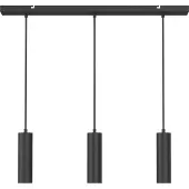 Calex Suspension , modèle rond, 3 ampoules, forme cylindrique, culot GU10 non inclus, couleur noire