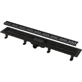 Alca Caniveau de douche 650 mm avec grille, noir mat (APZ10BLACK-650M)
