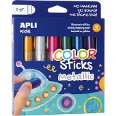 APLI Set de 6 tubes gouache solide Kids Couleurs métalliques