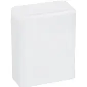 Mediclinics Récipient sanitaire en tôle d'acier blanc 6 L avec couvercle Récipient hygiénique, Poubelle, Blanc