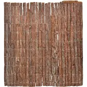 vidaXL Clôture en écorce brune 100 x 600 cm Écorce