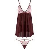 Lingadore Déshabillé olive / magenta / bordeaux