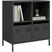 vidaXL Sideboard Noir 68x39x73,5 cm Acier laminé à froid