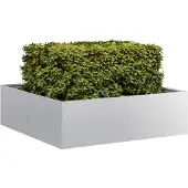vidaXL Jardinière 100x100x30 cm acier galvanisé