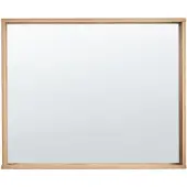 Beliani Miroir ROSELL Bois d'ingénierie Bois clair