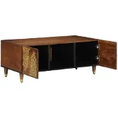 vidaXL Table basse 100X54X40 Cm en bois de manguier massif Lumarko !