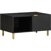 vidaXL Table basse noire 80x50x40 cm bois composite
