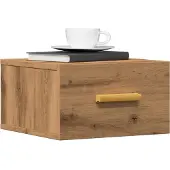 vidaXL Table de chevet murale chêne artisanal 35x35x20 cm