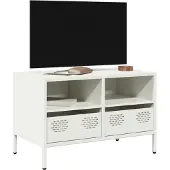 vidaXL Armoire TV blanche 68x39x43,5 cm Acier laminé à froid