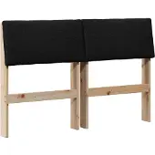 vidaXL Tête de lit rembourrée noire 120 cm Pin massif