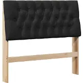 vidaXL Tête de lit rembourrée noire 100 cm Pin massif