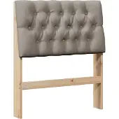 vidaXL Tête de lit rembourrée taupe 80 cm Pin massif