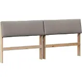 vidaXL Tête de lit rembourrée taupe 200 cm Pin massif