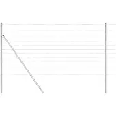 vidaXL Clôture en fil d'acier galvanisé, soudée, 25 x 1,2 m
