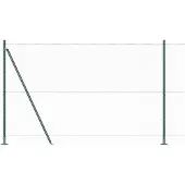 vidaXL Clôture hexagonale avec socle en béton, 10 x 1,6 m, acier revêtu de PVC