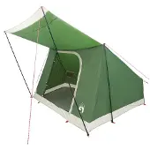 vidaXL Tente de camping avec toit et compartiment de rangement, verte, 223 x 163 x 130 cm, en taffetas