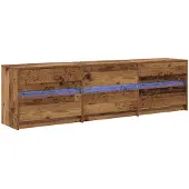 vidaXL Éléments TV 2 pcs Vieux bois 180 x 34 x 50 cm Bois composite