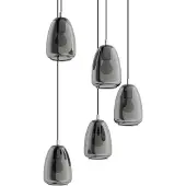 Eglo Alobrase Lustre contemporain 5 Lumières Métal Chrome