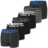Freegun Boxers Coton Homme : Lot De 6 Boxers / L