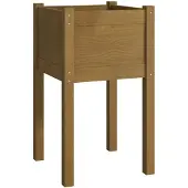 vidaXL Jardinière d'extérieur Marron miel 40x40x70 cm Pin massif