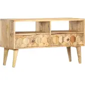 vidaXL Armoire TV 90 x 30 x 50 cm en bois massif de manguier