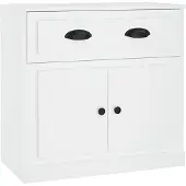 vidaXL Sideboard Blanc 70x35,5x67,5 cm Bois composite