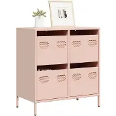 vidaXL Sideboard Rosa 68x39x73,5 cm Acier laminé à froid