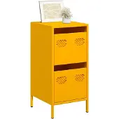 vidaXL Sideboard jaune moutarde 35x39x73,5 cm Acier laminé à froid