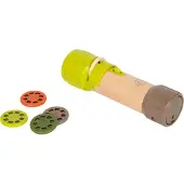 Small Foot Lampe à projection - COMPANY - LEGLER (Discover) - 2-en-1 lampe &amp; projecteur - 6 disques éducatifs - Bois/Plastique