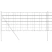 vidaXL Clôture Euro, 0,6 x 50 mètres, fer revêtu de PVC, gris
