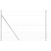 vidaXL Poteau de clôture Galvanisé 25 x 1,6 m Acier