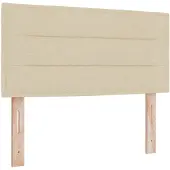 vidaXL Tête de lit LED avec rampes d'éclairage LED Crème 80 cm Tissu