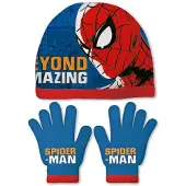 Marvel Mütze und Handschuhe Great power Blau Rot
