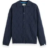 Scotch & Soda Open Work Long Sleeve Shirt Bleu L Homme