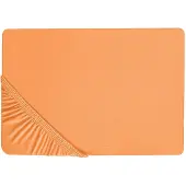Beliani Drap-housse coton orange 90 x 200 cm JANBU (90 x 200 cm)