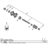 Shimano Essieu De Moyeu Fh-tc500-ms/fh-tc500-hm