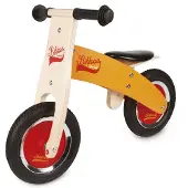 Janod Vélo - Bois Bikloon orange - Siège réglable et roues gonflables