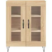 vidaXL Highboard chêne Sonoma 69,5x34x180 cm Matériau dérivé du bois