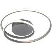 RL LIVE YOUR LIGHT Plafonnier LED cool ZIBAL Spirale Ø 39cm argent mat avec switch dimmer
